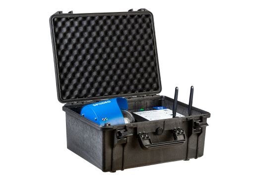 Spiideo portable sports camera in in a camera bag