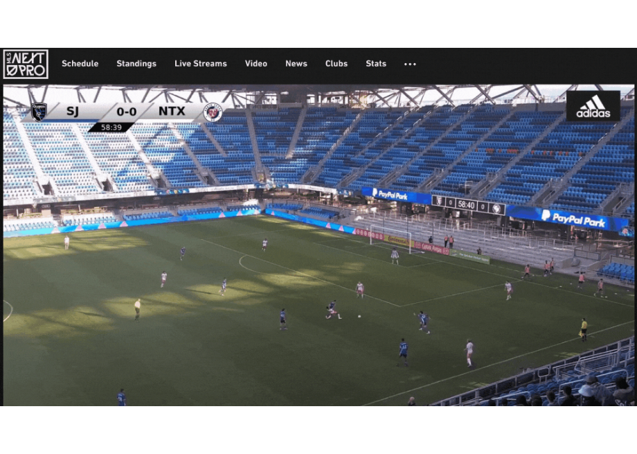 A soccer field in which a match is played